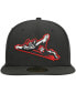 Фото #2 товара Men's Black Richmond Flying Squirrels Authentic Collection Team Home 59FIFTY Fitted Hat