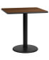 Фото #2 товара 30" Square Laminate Table Top With 18" Round Table Height Base