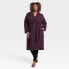 Фото #1 товара Women's Long Sleeve Wool Pea Coat - Ava & Viv Purple 1X