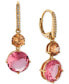 18k Gold-Plated Multicolor Cubic Zirconia Double Drop Earrings, Created for Macy's
