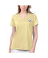 ფოტო #1 პროდუქტის Women's Gold Pittsburgh Steelers Game Time V-Neck T-shirt