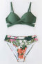 Фото #11 товара CUPSHE Women's Bikini Set, Push Up Crossover Bikini Top, Beachwear, Two Piece Swimsuit