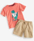 ფოტო #4 პროდუქტის Little Boys Varsity Dino Graphic T-Shirt, Created for Macy's