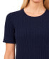 Women's Cotton Cable-Knit Short-Sleeve Sweater