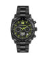 ფოტო #1 პროდუქტის Men's Wildcat Black Stainless Steel Bracelet Watch 40mm