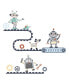 Фото #1 товара Robbie Robot Gray/Blue Wall Decals