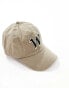 Jack & Jones collegiate baseball cap in beige