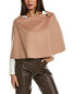 Valentino Wool & Cashmere-Blend Capelet Women's Brown 44