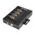 Фото #1 товара StarTech.com 4 Port Serial Hub USB to RS232/RS485/RS422 Adapter - Industrial USB 2.0 to DB9 Serial Converter Hub - IP30 Rated - Din Rail Mountable Metal Serial Hub - 15kV ESD Protection - USB 2.0 Type-B - Serial - Black - Steel - Power - CE - FCC - TAA - RoHS