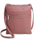 Triple-Zip Pebble Leather Dasher Crossbody, Created for Macy's