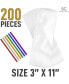 Фото #3 товара 3 x 11 Inches Clear Cellophane Candy Bags With Ties - 200 Piece