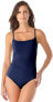Фото #1 товара Anne Cole 272577 Women Shirred Lingerie Maillot One Piece SwimsuitNavy 12