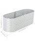 Фото #3 товара Garden Raised Bed 94.5"x31.5"x31.9" Galvanized Steel Silver