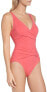 Фото #1 товара Tommy Bahama 177415 Womens Pearl Floating One Piece Swimsuit Coral sz. 6