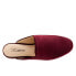 Trotters Ginette T2159-628 Womens Burgundy Narrow Suede Mule Sandals Shoes