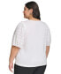 Фото #2 товара Plus Size Embellished Puff Sleeve Top, First@Macy’s