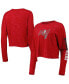 Women's Red Tampa Bay Buccaneers Crop Long Sleeve T-shirt