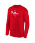 Фото #3 товара Big Boys Red Philadelphia Phillies Authentic Collection Long Sleeve Performance T-shirt