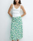 Фото #3 товара Women's Printed Satin Skirt