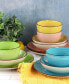 Hudson 12 Piece Double Bowl Stoneware Dinnerware Set, Service for 4