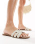 Pull&Bear braided sandal in cream