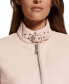 Women's Faux Leather Latch Collar Racer Jacket