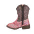 Roper Aztec Glitter Square Toe Cowboy Toddler Girls Brown, Pink Casual Boots 09