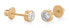 Charming yellow gold earrings with zircons 14/31.010/17ZIR