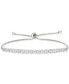 ფოტო #2 პროდუქტის Diamond Bolo Bracelet (1/10 ct. t.w.) in Sterling Silver, 14k Gold-Plated Sterling Silver or 14k Rose Gold-Plated Sterling Silver