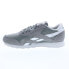 Фото #5 товара Reebok Classic Nylon Mens Gray Suede Lace Up Lifestyle Sneakers Shoes