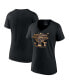 ფოტო #1 პროდუქტის Women's Black Texas Rangers 2023 World Series Champions Parade V-Neck T-shirt