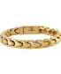 ფოტო #1 პროდუქტის Men's Link Bracelet in Gold-Plated Stainless Steel