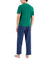 ფოტო #2 პროდუქტის Men's 2-Pc. Solid T-Shirt & Golf Ball-Print Pajama Pants Set, Created for Macy's
