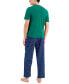 Men's 2-Pc. Solid T-Shirt & Golf Ball-Print Pajama Pants Set, Created for Macy's