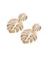 Фото #1 товара Women's Black Palm Leaf Drop Earrings