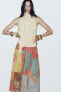 Zw collection printed midi skirt