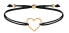 Фото #1 товара Переплетенный браслет с сердцем черный / золотой