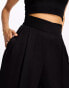 River Island Petite palazzo wide leg trousers in black