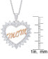 Фото #2 товара Women's Fine Silver Plated Cubic Zirconia Rose Colored Mom Pendant Necklace