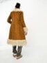 Фото #3 товара Superdry vintage long afghan coat in brown