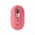 Фото #1 товара Logitech POP Mouse Kabellose Maus mit anpassbaren Emojis, Bluetooth, USB, Multi-Device Pink