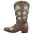 Фото #3 товара Roper Riley Floral Embroidery Snip Toe Cowboy Womens Brown Casual Boots 09-021-
