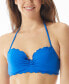 Фото #1 товара Бюстгальтер-топ с оборками SUNDAZED solid Nixie Bra Sized Halter Bikini Top, создано для Macy's.