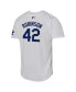 ფოტო #3 პროდუქტის Big Boy's and Girl's Jackie Robinson White Los Angeles Dodgers Throwback Cooperstown Collection Limited Jersey