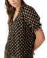 ფოტო #3 პროდუქტის Women's Fall Into You Ruffled Puff-Sleeve Top