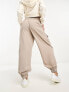 River Island cargo with elasticated hem in dark beige