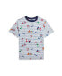 Фото #1 товара Big Boys Sailing-Print Striped Cotton Jersey T-shirt