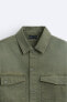 Фото #8 товара Куртка-рубашка из ткани с эффектом потертости ZARA