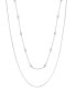 ფოტო #1 პროდუქტის Cubic Zirconia Silver Plated Double Strand Necklace