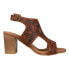 Фото #1 товара Roper Mika Ii Floral Embossed Block Heels Womens Brown Casual Sandals 09-021-09